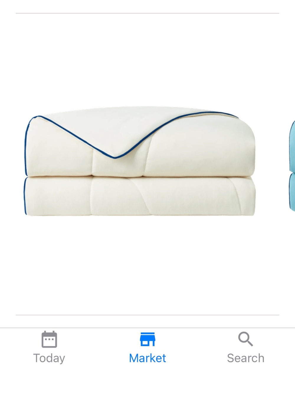 Dream Valley Cooling Comforter Ivory with Blue Border